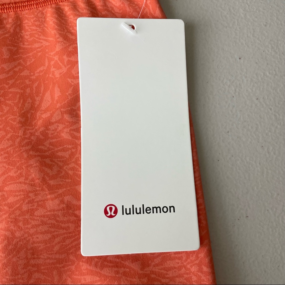 LULULEMON NWT WUNDER TRAIN HIGH RISE BIKE SHORT 8” CRUNCH WARM CORAL - Picture 9 of 9